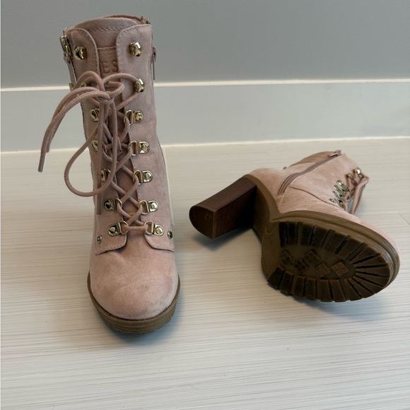 Guess Shoes - Guess Pink Faux Suede Boots Size 8.5